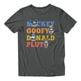 thumbnail image 2 of Disney Mickey Mouse Goofy Donald Pluto Family Men's T Shirt (Charcoal, S-XXXL), 2 of 4