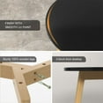 thumbnail image 6 of FCNRJK Modern Round Nesting Coffee Table,Wood Black End Table for Living Room, 6 of 7