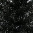 thumbnail image 5 of Northlight Holographic Black Slim Artificial Tinsel Halloween Tree - 4' - Black - Unlit, 5 of 6
