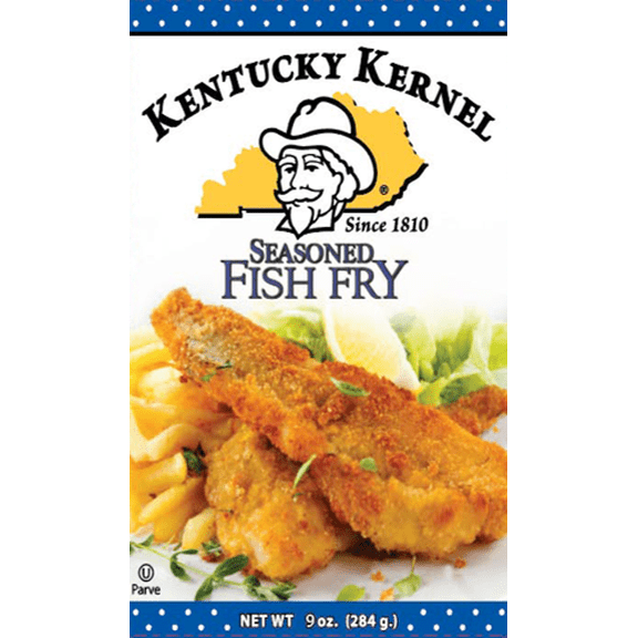 Kentucky Kernel Seasoned Fish Fry, Seafood Breading Batter Mix, 9 oz Box - Crispy Coating for Fish, Shrimp, and Seafood