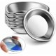 thumbnail image 1 of 12-Piece Stainless Steel Art & Makeup Trays, Round Mixing Bowls for Painting, Crafting, and Cosmetics Use, 1 of 5