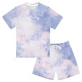 thumbnail image 4 of ATOGUTA Girls Cute T Shirt Shorts Set T-Shirt Crop Top and Drawstring Shorts Summer Tie-Dye Outfits Sizes 3T-14, 4 of 4