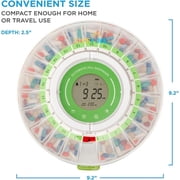 Automatic Pill Dispenser with Alarm, Smart Pill Organizer Carousel Medicine Dispenser for Elderly