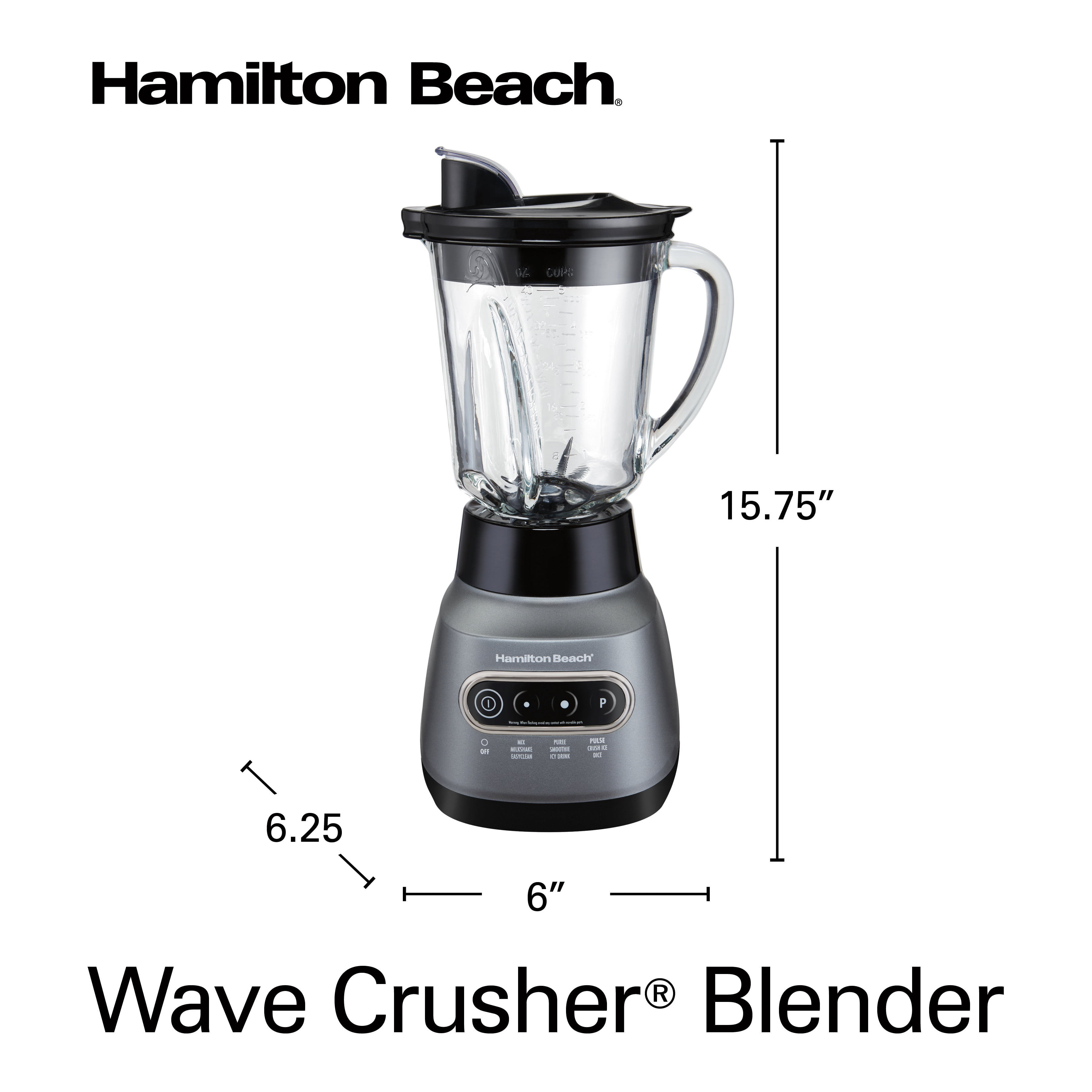 Hamilton Beach Wave Crusher With Blend-in Travel Jar 4 Speed Model #58161  NIB