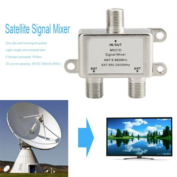 Répartiteur TV satellite UHF/VHF/FM 1 entrée 2 sorties 5-2400 Mhz