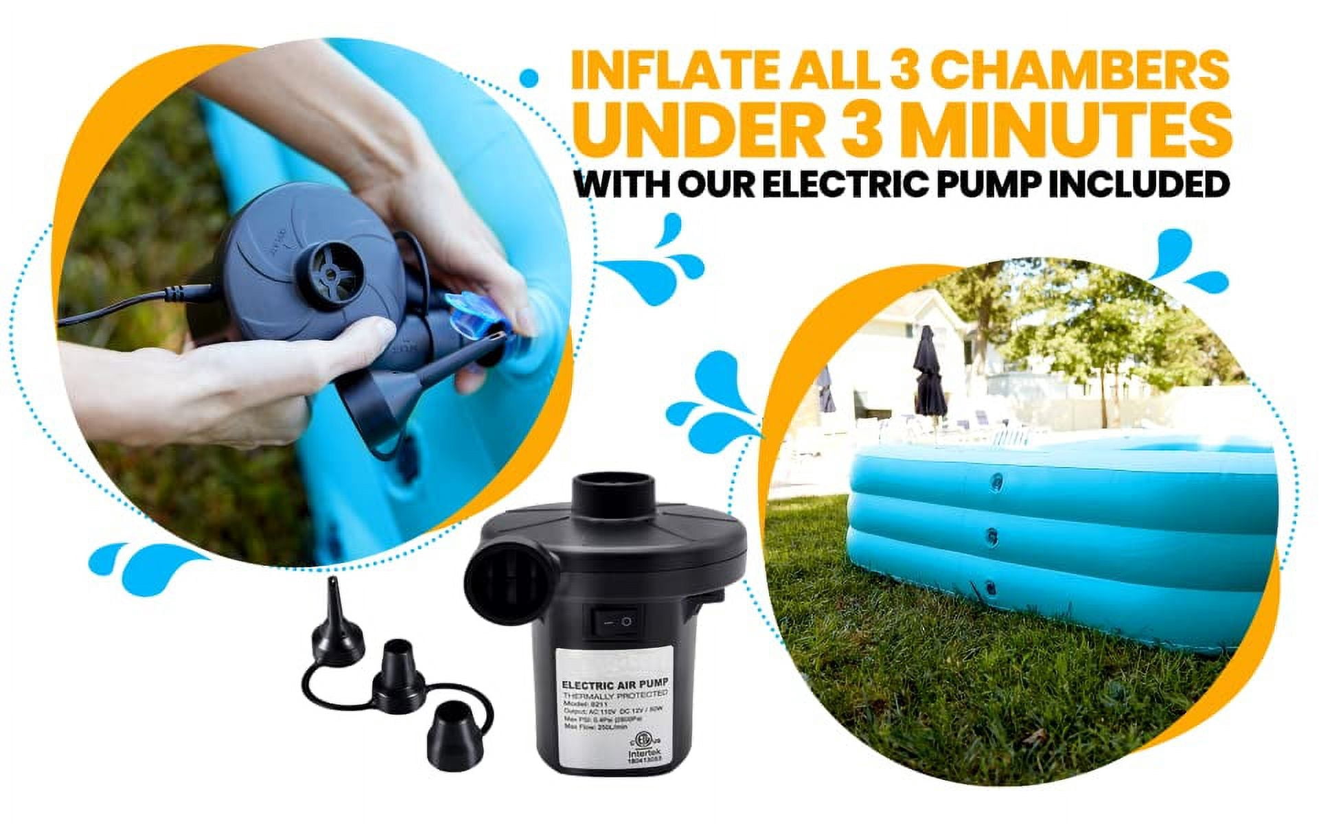 Inflatable Family Pool/Ball Pit (Free Electric Inflating Pump)