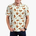 thumbnail image 5 of Yiaed Squirrel PlayingPrint Men's Short Sleeve Polo Shirt,Golf Polo for Men Three-Button Golf Shirt Athletic Casual Collared T-Shirt- 4X-Large, 5 of 7