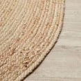 thumbnail image 3 of 5x8 Ft Oval Natural Jute Area Rug, Hand-Woven, Reversible, Farmhouse Boho Style, Durable & Pet-Friendly Rug for Living Room, Dining Room, and Bedroom, 3 of 4