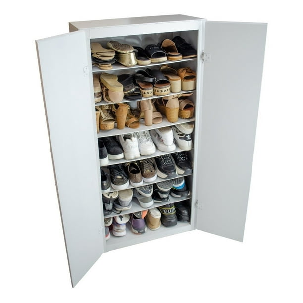 Zapatero Organizador Blanco de Madera para 36 Pares o mas | Mueble Zapatera Moderno para Recámara, Closet o Entrada