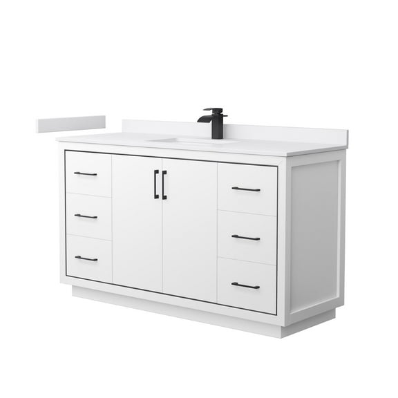 Wyndham Collection Wcf1111-60S-Vca-Mxx Icon 60" Free Standing Single Basin Vanity Set -