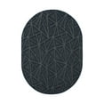 thumbnail image 1 of Furnish My Place Indoor/Outdoor Rug Navy 4' x 5', Oval, Made in Usa, Area Rugs Great for Kids, Pets, Event, Wedding, 1 of 5