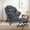 Dark Gray, variant on Perfect Garden Living Room Chairs Fabric Lazy Chair, Accent Contemporary Lounge Chair, Single Steel Frame Leisure Sofa Chair with Armrests and A Side Pocket (Light Gray) ,with ottoman ,with footrest