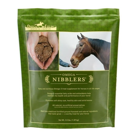 Omega Nibblers Best Natural 3 Treat or Supplement for Horses, 15 (Best Treats For Horses)