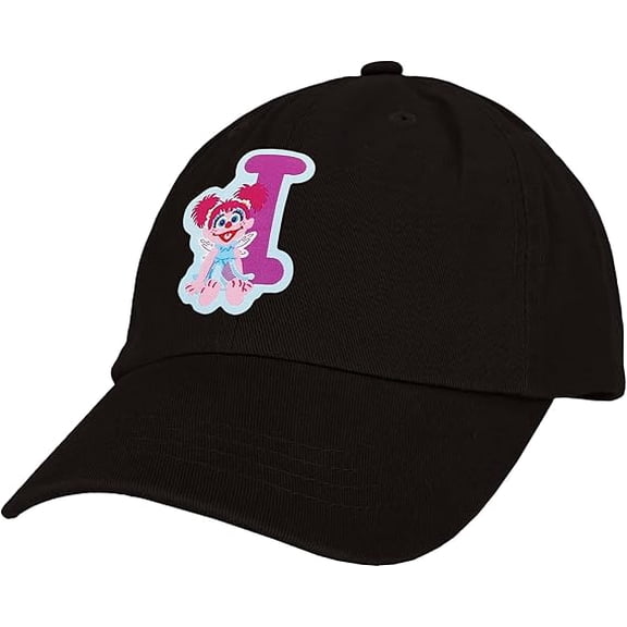 Sesame Street Elmo & Abby Kids Toddler Cap with Initial, Toddler Boys Hat, Youth Girl Baseball Cap, Cute Toddler Baseball Cap