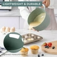 thumbnail image 2 of Cook with Color 4 Piece Plastic Mixing Bowl Set with Pour Spouts and Handles, Green, 2 of 8