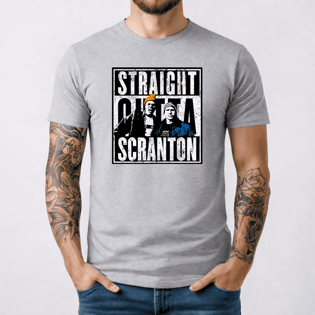 T-Shirt Straight Outta Scranton Lazy The Office Dunder Mifflin Micheal Scott