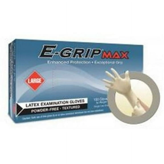 Latex Exam Powder Free Textured Gloves - Large - 100 Per Box