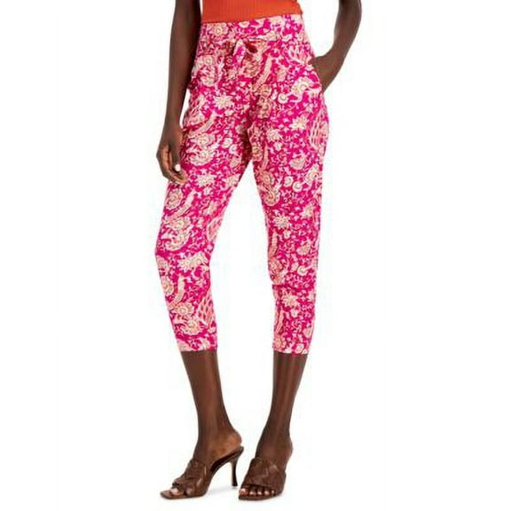 MSRP $80 Inc International Concepts Women High Rise Tapered Crop Pants Size 12