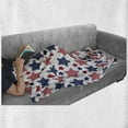 thumbnail image 6 of USA Soft Flannel Fleece Throw Blanket, Big Star with American Flag Featured Inner Lines Proud Country Design, Cozy Plush for Indoor and Outdoor Use, 50" x 70", Indigo Red White, by Ambesonne, 6 of 6