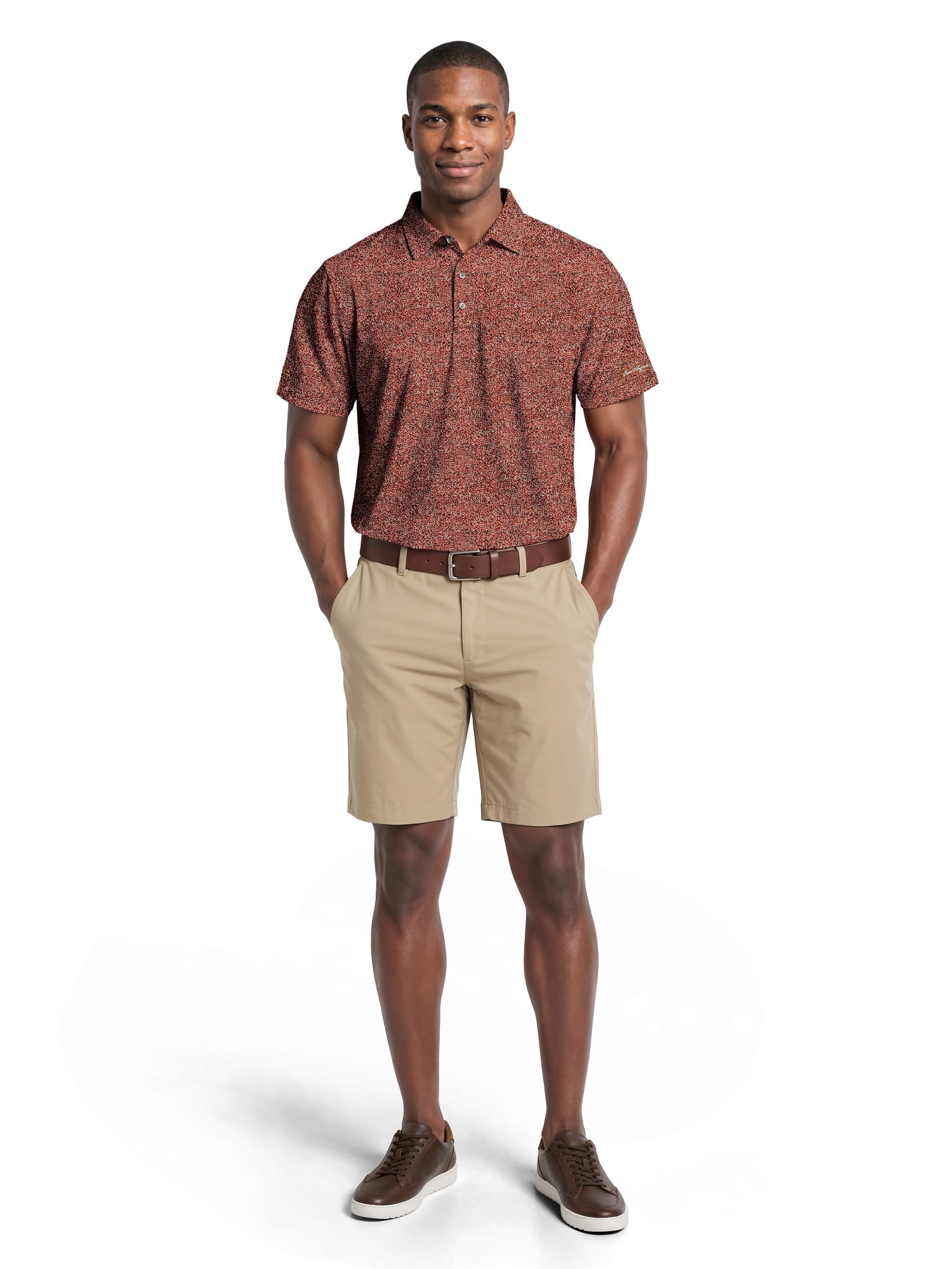 Ben Hogan Performance Men’s & Big Men's All-Over Micro-Confetti Short Sleeve Golf Polo Shirt, Sizes S-4XLT