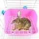 thumbnail image 5 of Caja de arena para hámster, conejo y mascota, bandeja de entrenamiento para orinar en interiores para mascotas pequeñas Rosa, 5 of 9