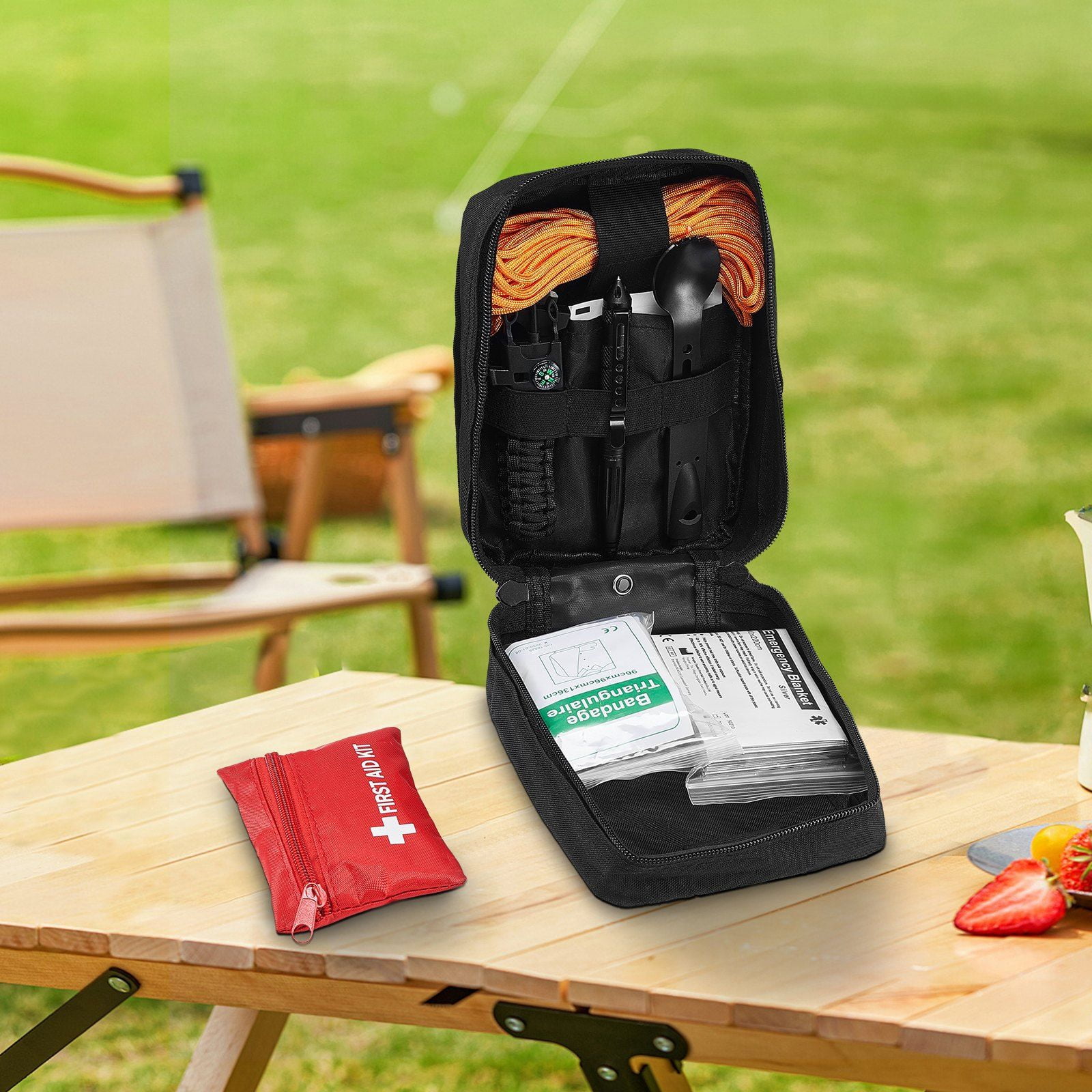 Complete 250-Piece Survival First Aid Kit – Emergency Medical Trauma Bag for Camping, Hiking, and Home Preparedness