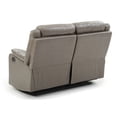 thumbnail image 5 of Glory Furniture Ward Faux Leather Double Reclining Loveseat in Gray, 5 of 6