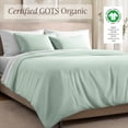 thumbnail image 4 of Bare Home Organic Cotton Duvet Cover Set - 400 Thread Count - Sateen Weave - Twin/Twin XL, Willow, 2-Pieces, 4 of 10