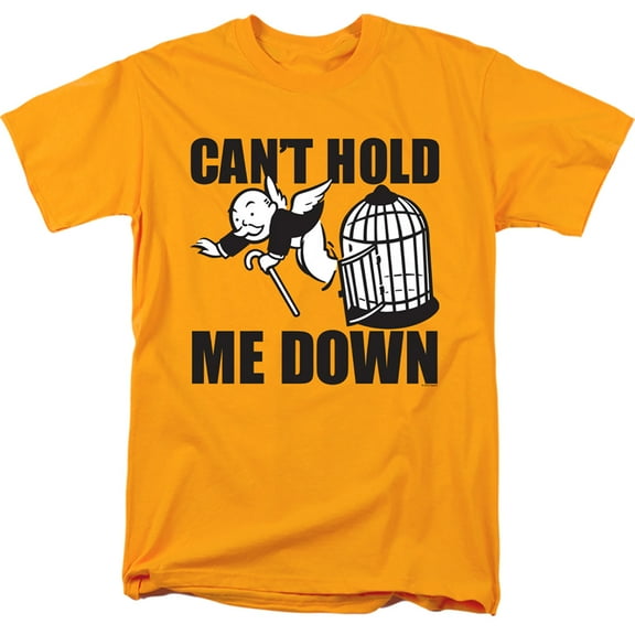Monopoly Cant Hold Me Down No Logo S/S Adult 18/1 T-Shirt-Gold
