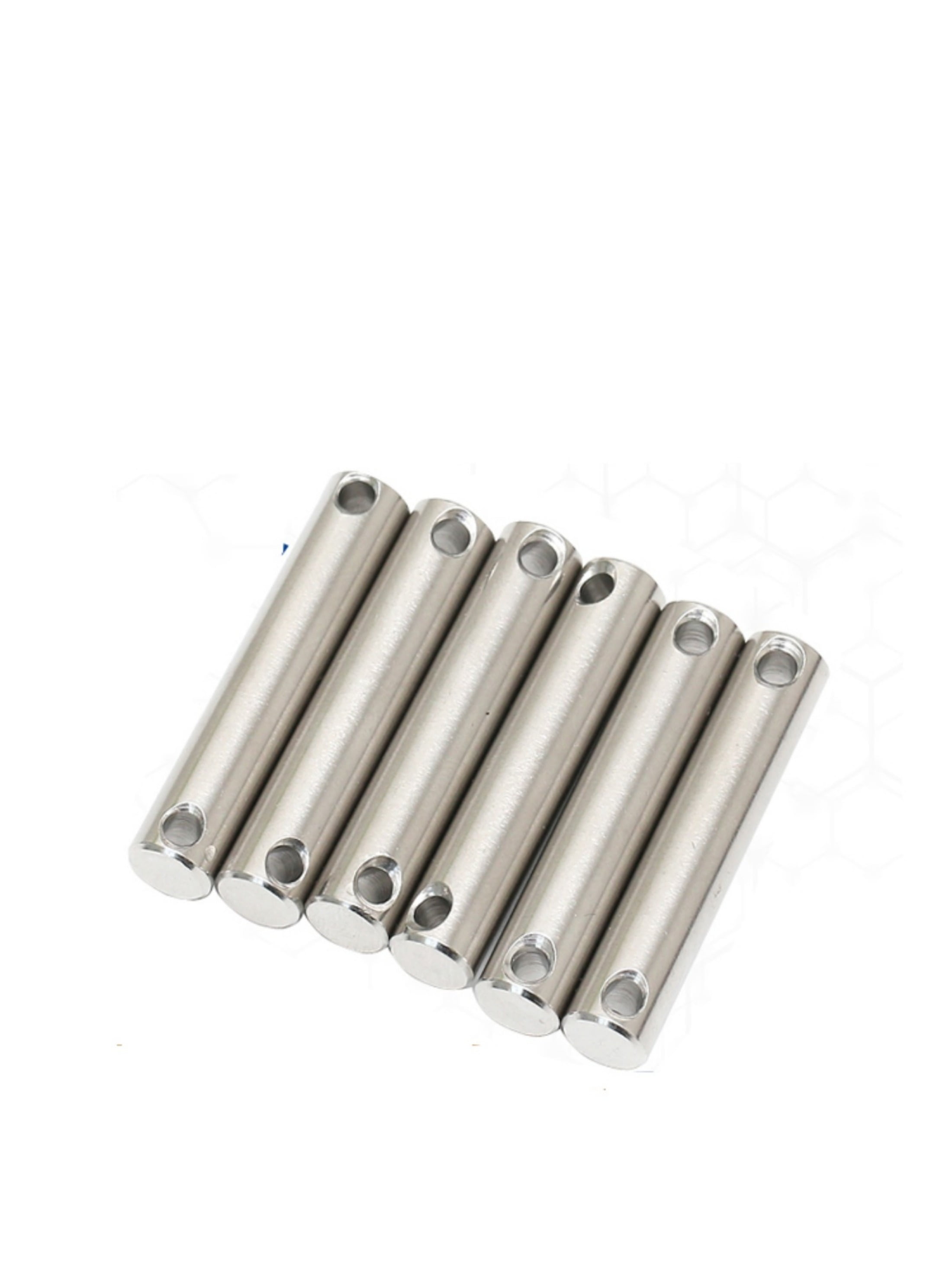 5 Pcs 304 Stainless Steel Double-Headed Cylindrical Pins with Holes, M8x35mm.