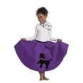 thumbnail image 2 of Poodle Skirt with Musical Note printed Scarf Purple, 2 of 5