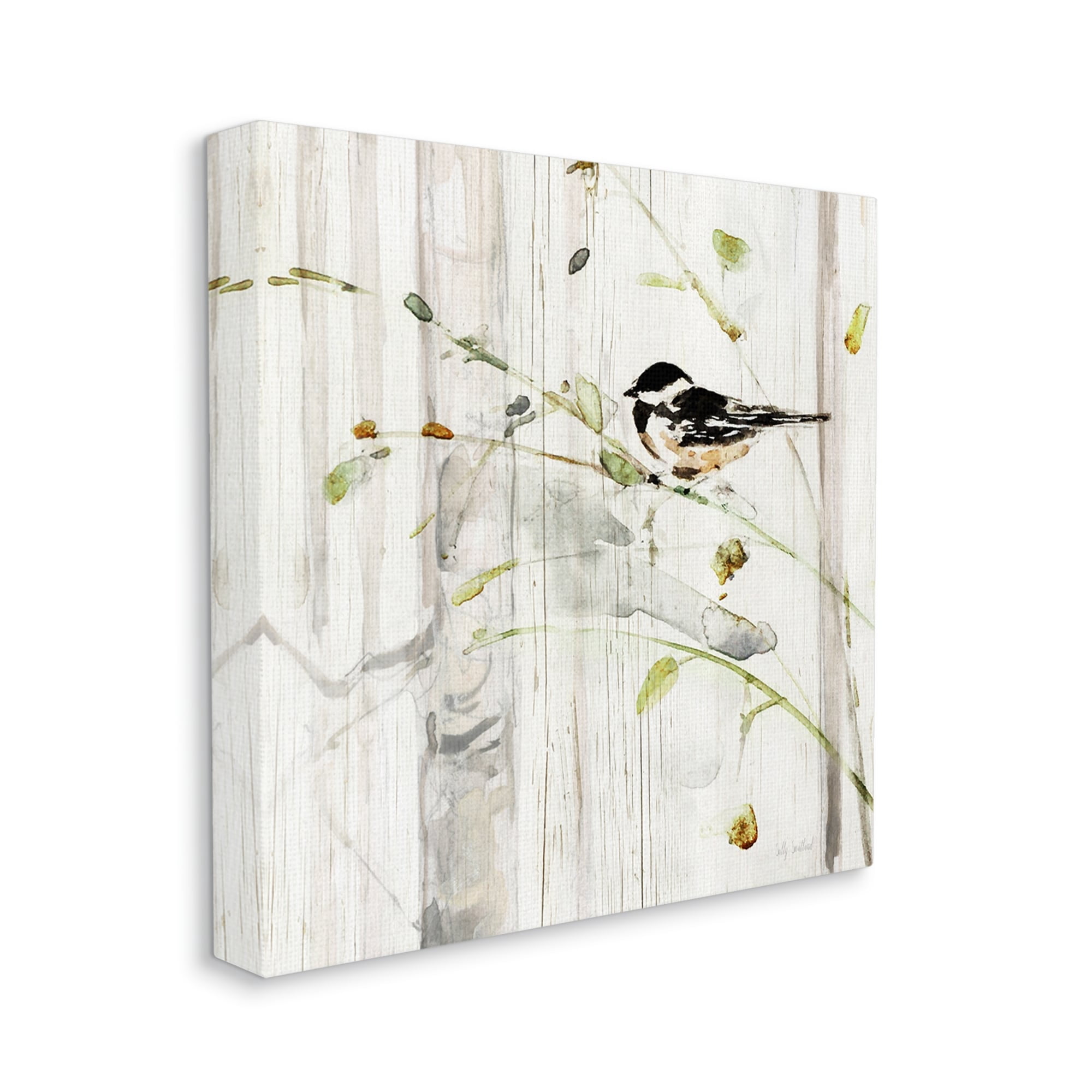 Stupell Industries Cottage Bird Botanical Nature Animals & Insects Painting Gallery Wrapped Canvas Print Wall Art