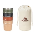 thumbnail image 3 of 4 tazas de acero inoxidable para acampar, vasos para beber con bolsa de transporte, capacidad de 300 ml, taza para beber, taza de café para viajes al Estilo C, 3 of 8
