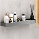 thumbnail image 5 of Estantes de almacenamiento montados en la pared para espacio de baño, estante de almacenamiento de ducha de aluminio, estante flotante para baño, gris, 30cm, una sola capa, 5 of 12