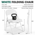 thumbnail image 2 of HaiCube 8-Pack PU Leather Padded Folding Chair, Heavy Duty Portable Folding Chair with Metal Frame, No Assembly Indoor Chair, White, 2 of 8