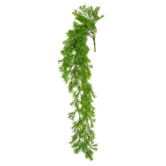 Vickerman 29.5" Artificial Green Spring Grass Hanging Bush, Pack of 2