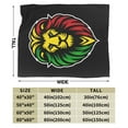 thumbnail image 3 of DouZhe Ultra-Soft Micro Fleece Lightweight Flannel Bed Blanket, Jamaican Rasta Lion Head Print Cozy Warm Throw Blankets, 40"x30", 3 of 7