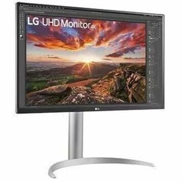LG 27BP85UK-W 27" Class 4K UHD LCD Monitor - 16:9 - Textured Black - 27" Viewable - In-plane Switching (IPS) Technology - 3840 x 2160 - 400 Nit - 5 ms - 60 Hz Refresh Rate - Speakers - Height, Pivo...