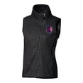 thumbnail image 2 of Women's Cutter & Buck  Heather Gray St. Louis City SC  Mainsail Sweater-Knit Full-Zip Asymmetrical Vest, 2 of 3