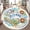 Color 2, variant on Washable Non Slip 6ft Round Rug, Baseball Themed Bats Gloves Field Play Hard Circle Area Rugs with Tassels Carpet for Nursery Bedroom Living Room Playroom Tent Rug