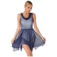 thumbnail image 3 of MSemis Women's Worship Praise Dance Tunic Overlay (White Dress Not Included) Navy Blue XXL, 3 of 7