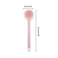 thumbnail image 2 of Unique Bargains 1 Pc Long handle Bath Brush Body Scrubber for Bathroom 14.56"x3.54"x2.75" Pink, 2 of 6