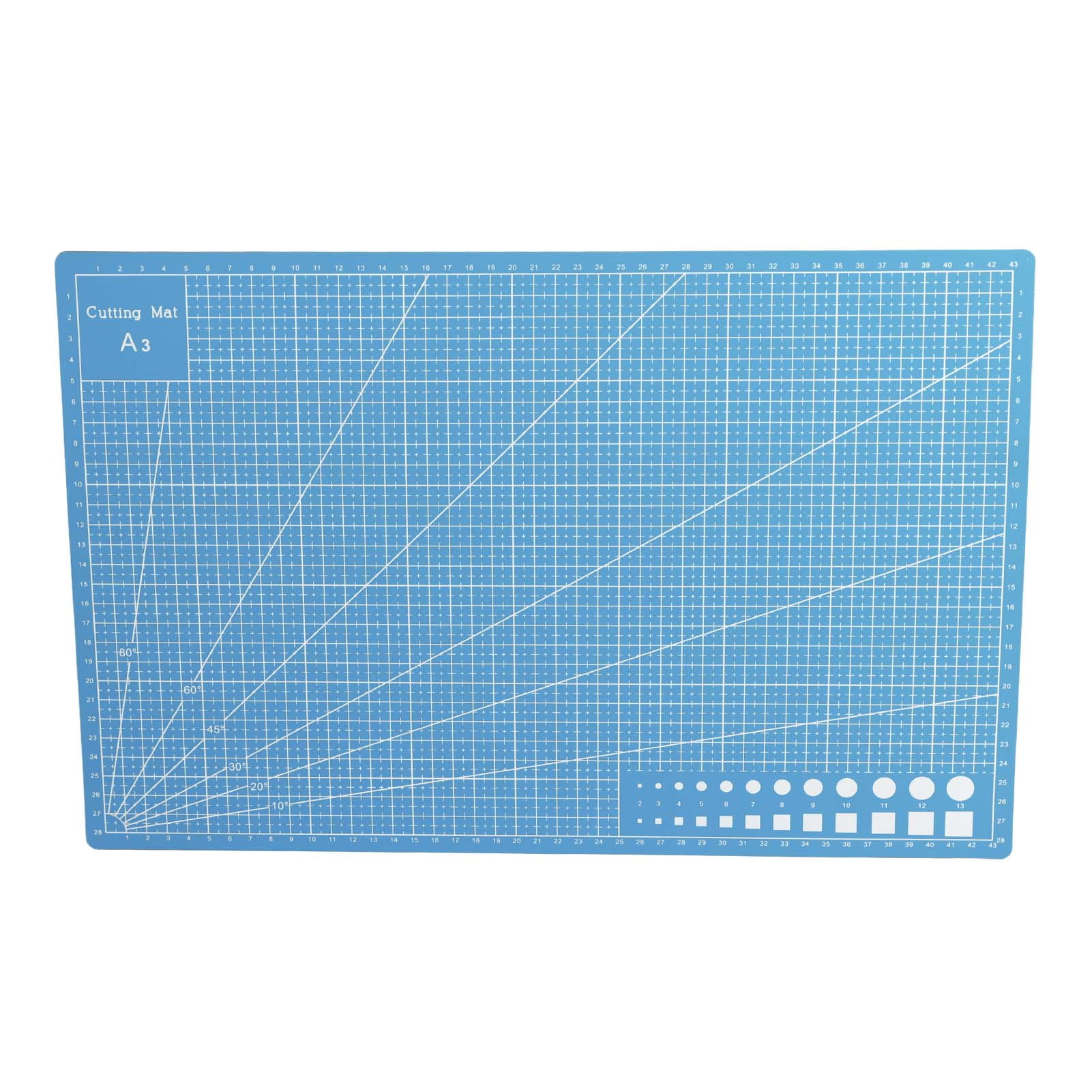 A3 Grid Lines PVC Cutting Mat Self Healing Paper Leather Fabric Cutting Board(Blue)