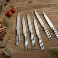 thumbnail image 6 of GPED Knife Block Set, Kitchen Knife Set with Block, 16 Pcs Professional Chef Knife Set with Knife Sharpener & 8 Steak Knives, Ultra Sharp Stainless Steel Knife Set for Kitchen, Dishwasher Safe, 6 of 7