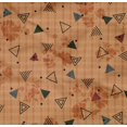 thumbnail image 4 of oneOone Cotton Poplin Twill Rust Brown Fabric Triangle Geometric Sewing Material Print Fabric By The Yard 56 Inch Wide, 4 of 4