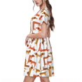 thumbnail image 2 of Easygdp Dachshund Dog para Vestido Transpirable de Mujer, Vestido Suelto de Manga Corta con Pliegues y Bolsillos para el Verano, 2 of 6