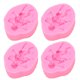 thumbnail image 1 of Emoshayoga moldes de silicona Moldes de Silicona de Ángel 3D, Paquete de 4, Reutilizables, Resistentes al Calor, Moldes de Silicona para Fondant y Chocolate, Color Rosa, 1 of 5