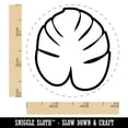 thumbnail image 2 of Palm Leaf Tropical Outline Self-Inking Rubber Stamp Ink Stamper - Yellow Ink - Small 3/4 Inch, 2 of 7