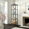 thumbnail image 7 of Evelyn&Zoe Alexis 18" Wide Rectangular Bookcase, Blackened Bronze, 7 of 7