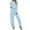 Blue, variant on UVN Fall Womens 2 Piece Pajamas Set Loungewear Long Sleeve Tops and Pants Soft Lounge Sets